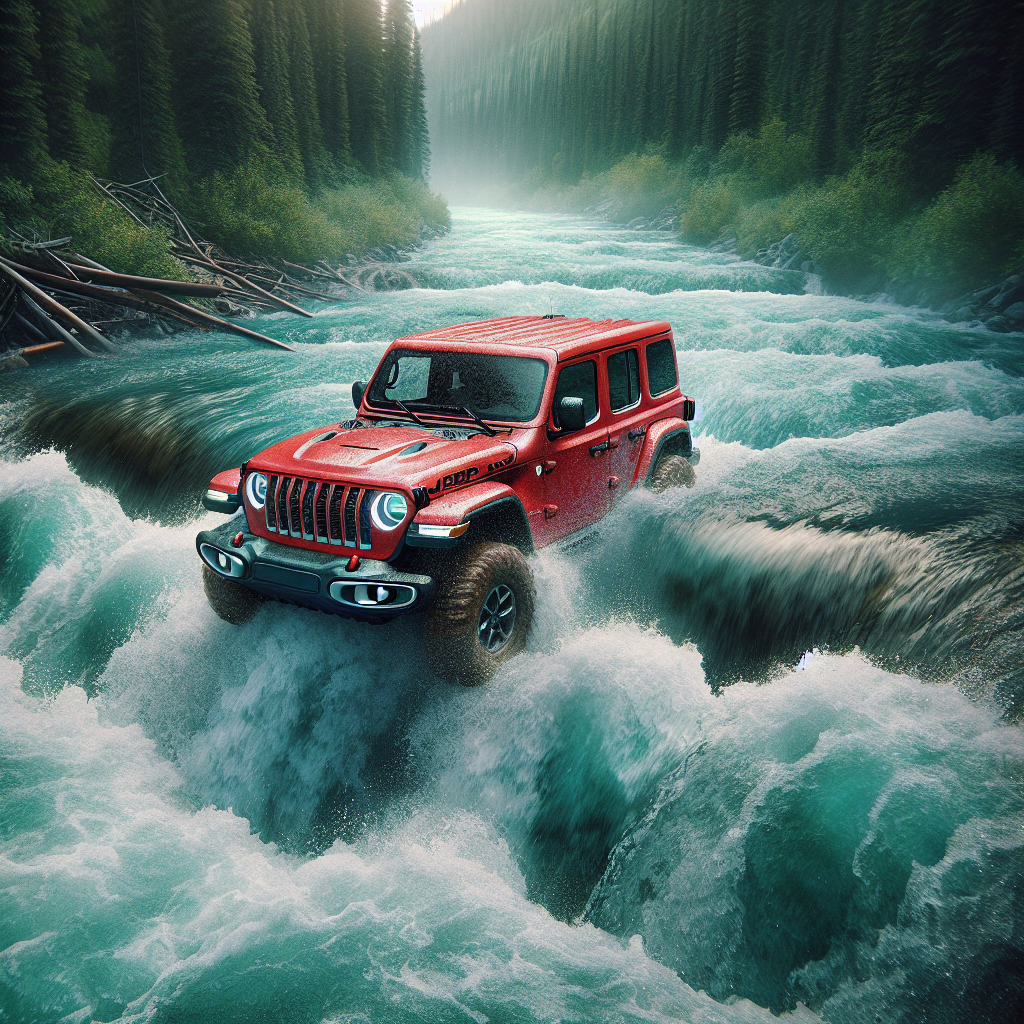 What is the water fording depth of the Wrangler JL Rubicon?