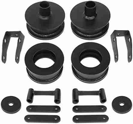 J2 Engineering J2-LK-JK-FR-004-BK 2" Front and Rear Leveling Lift Kit Coil Spring Spacers w/Shock Extension Bracket Compatible with 07-17 Wrangler / 2018...