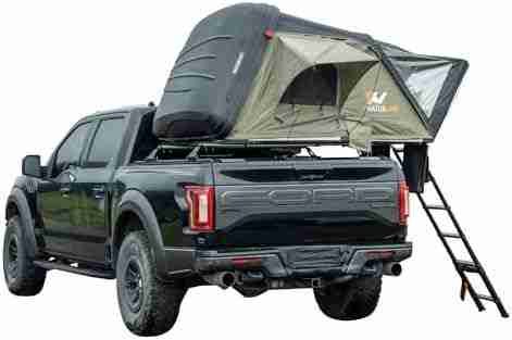 Naturnest Hard Shell Rooftop Tent for Camping, Pop Up Roof Top Tent with Mattress LED Strip Ladder, Nature nest roof top Tent for Jeep SUV Truck Car, 3 People,