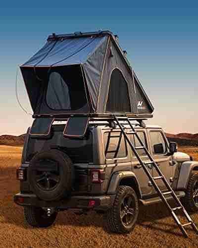 Naturnest Hardshell Rooftop Tent for Car Jeep SUV Truck, Hard Shell Van RTT Car SUV Truck Tents for Camping, Pop Up Rooftop Tent Hard Shell for Camping, Roof