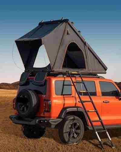 Rooftop Tent Hard Shell, 4 Season Waterproof Rooftop Tent for Camping, Hardshell Rooftop Tent for Van Jeep SUV Truck Car Tents for Camping Car Roof Tent