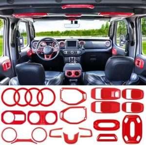 21PCS Full Set Interior Decoration Trim Kit fit for Jeep