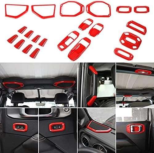 RT-TCZ for Wrangler JL Interior Trim Kit Red, Inner Door