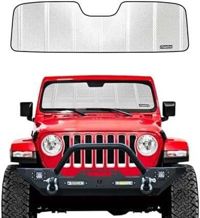 Windshield Sun Shade for 2018-2024 Jeep Wrangler JL;