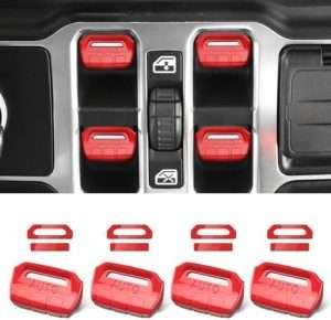 for Jeep 4 PCS Upgrade Window Switch Button Cover Compatible