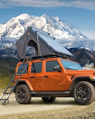 Rooftop Tent Hard Shell Naturnest Roof Top Tent Camping Overland Tent Hardshell Rooftop Tent For Jeep Tent Van Truck SUV Tent Attachment For Camping Car Tents