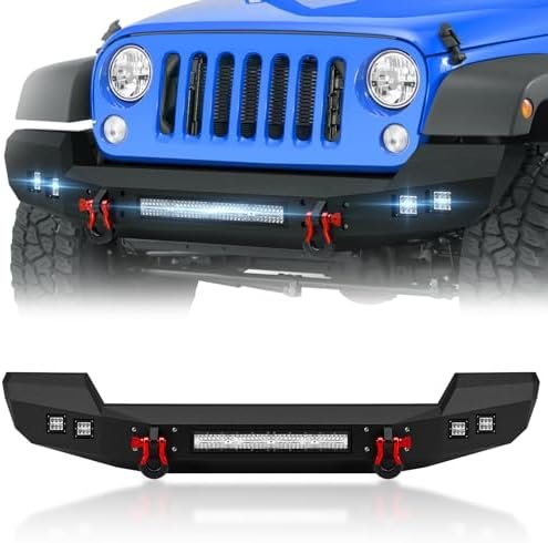 Full Width Front Bumper Compatible with 2007-2024 Jeep