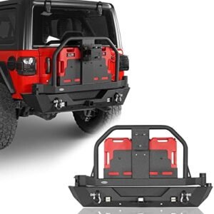 Hooke Road JL Rear Bumper w/Swing Out Tire Carrier & 2