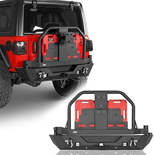 Hooke Road JL Rear Bumper w/Swing Out Tire Carrier & 2