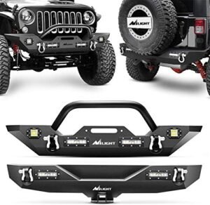 Nilight Front + Rear Combo Compatible for 2007-2018 Jeep