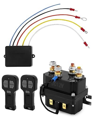 QWORK Wireless Winch Remote Control Kit, 12V 250A Winch