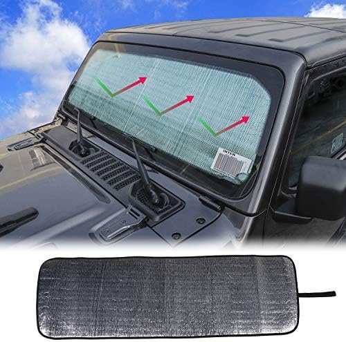 Voodonala for Jeep JL Windshield Sunshade Window Sun Shade