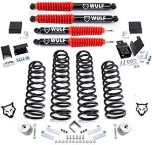 Wulf 3" Front 2" Rear Lift Kit with Shocks compatible with 2007-2018 Jeep JK Wrangler Unlimited 4X4 2 4-Door JK