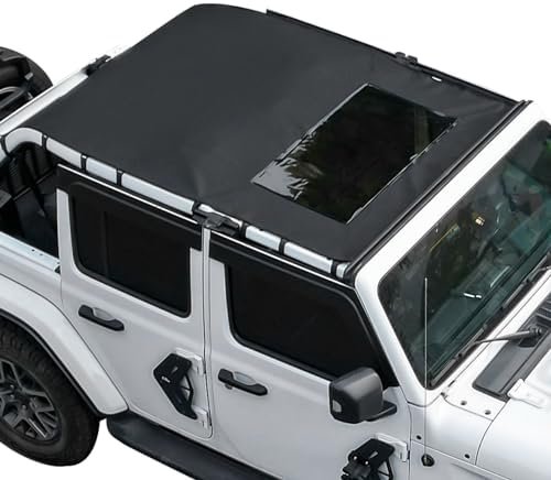 JOYTUTUS Sun Shade Top Compatible with Wrangler JLU 4 Door