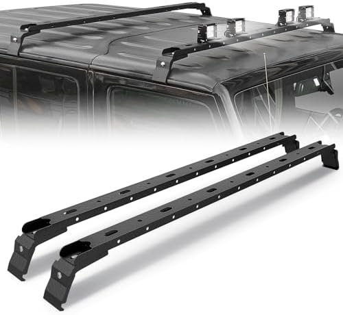 300 LBS Roof Rack Cross Bars with 4 Pcs LED Lights Bar